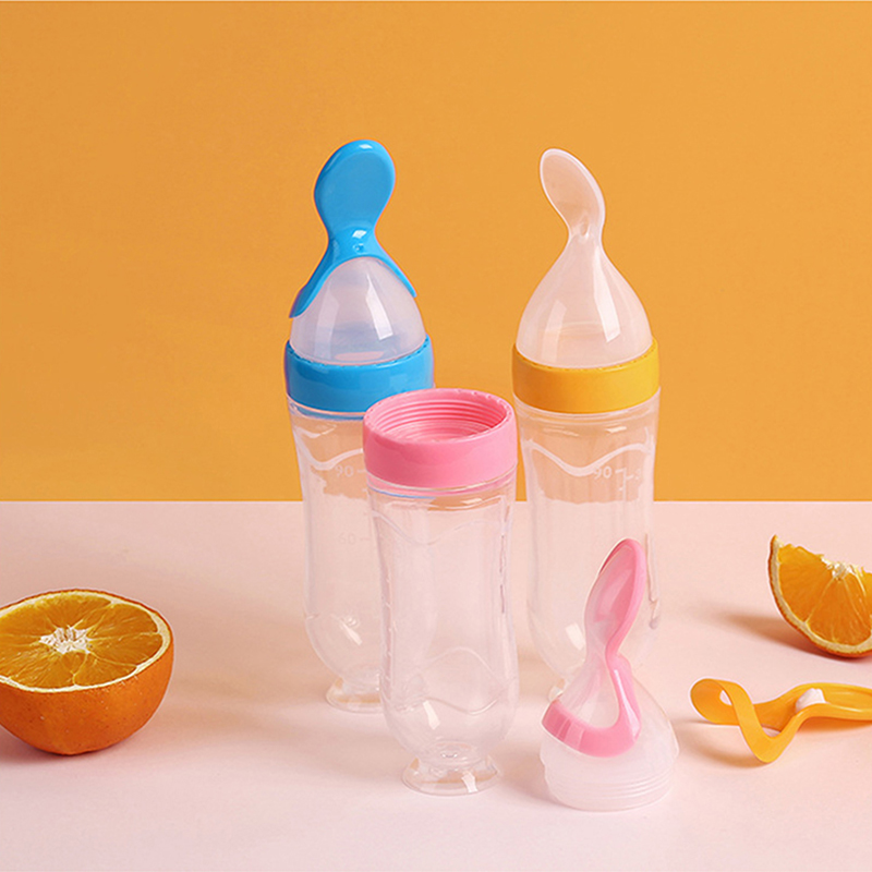 Baby Food Zone - Squeezing Feeding Bottle Silicone Newborn Baby