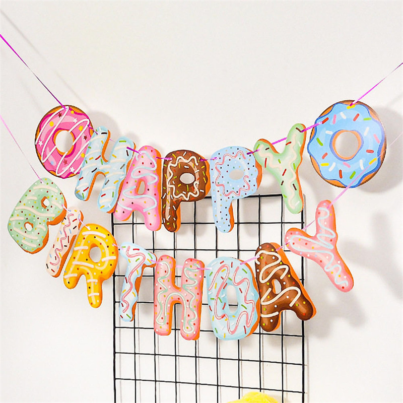 Cute Donut Happy Birthday Part - Baby Food Dessert review and price