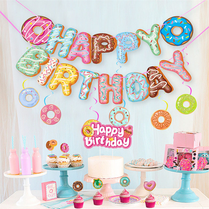 Cute Donut Happy Birthday Part - Baby Food Dessert review and price