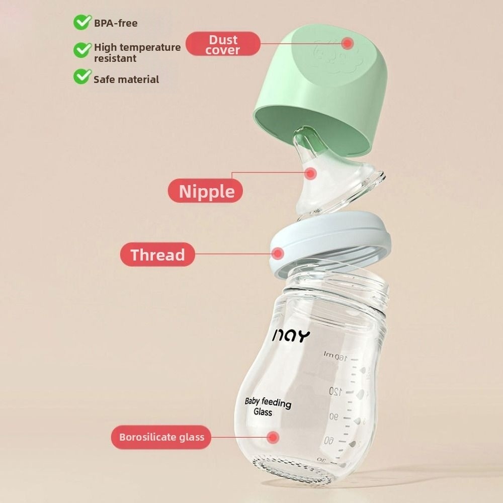 Glass Baby Bottle Anti-flatule - Baby Food Zone review and price