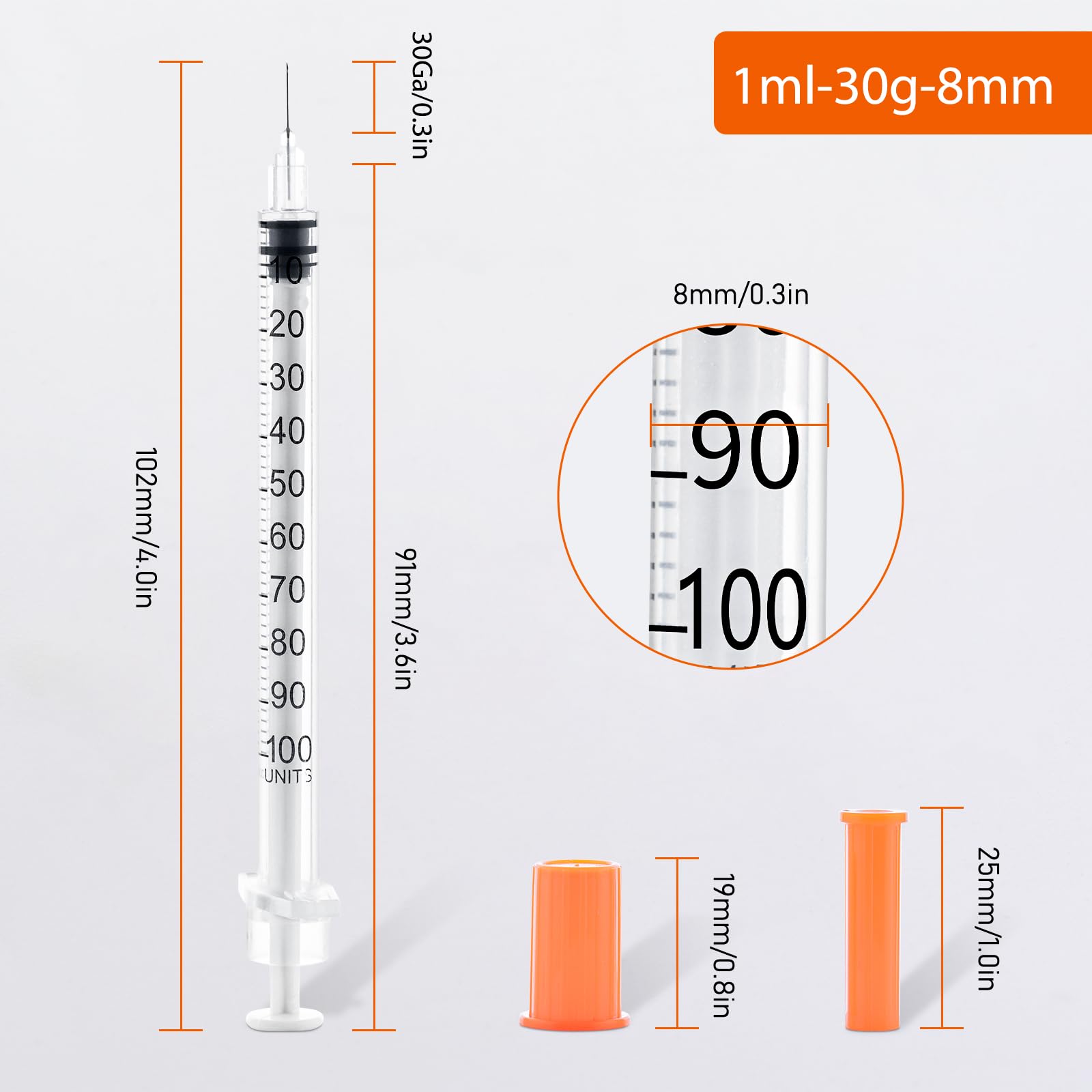 30pcs/Pack, 1ml Sterile Insuli - Baby Food Allergy Rash review and price
