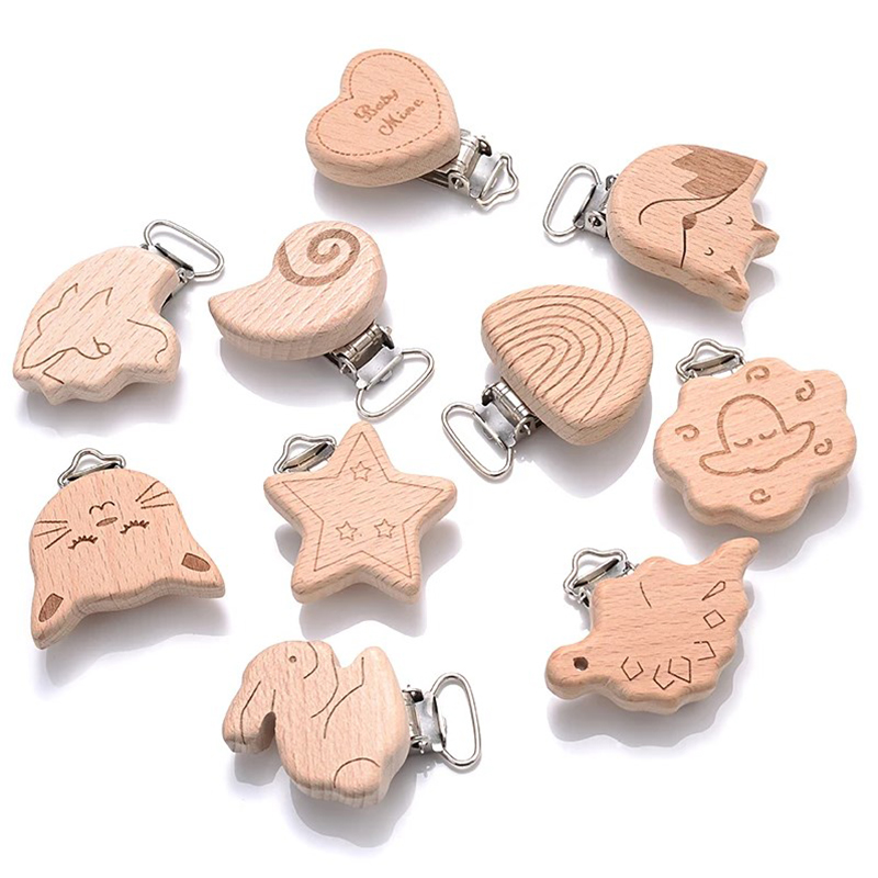 5Pcs Wooden Pacifier Clip Food - Baby Food Pacifier review and price