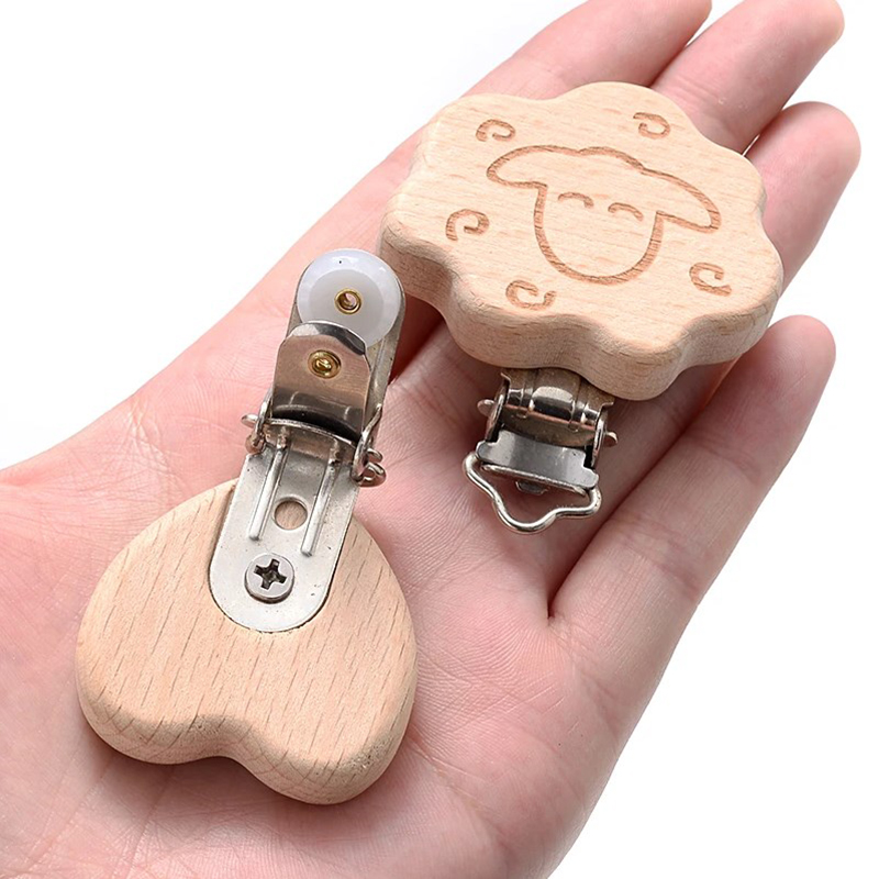 5Pcs Wooden Pacifier Clip Food - Baby Food Pacifier review and price