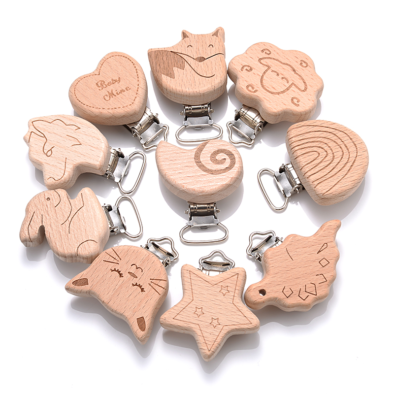 5Pcs Wooden Pacifier Clip Food - Baby Food Pacifier review and price